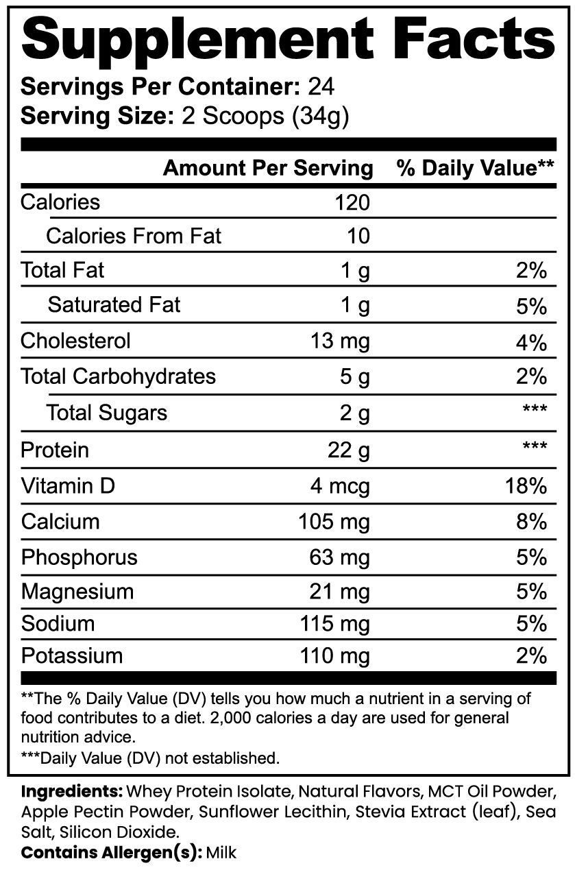 BIG DASH Advanced 100% Whey Protein Isolate (Vanilla)